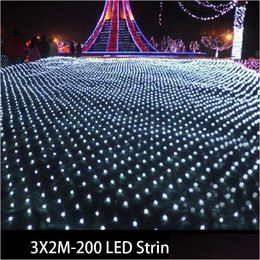 Christmas Decorations 3X2M Led String Light Net Christmas Lights Outdoor Decoration On The Wall Fairy Party Wedding Pendant 201130 Dro Dh45Y