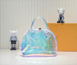 10A High Quality Fashion Transparent Alma Bb Luxury Women's Shoulder Bag Chain Leather Handbag Shell Wallet Women's Cosmetic Bag