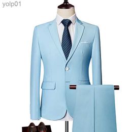 Men's Jackets (Jacket+Pants) 2023 Latest Men Suit Set Formal Blazers Slim Fit Business Tuxedo 2 Pcs Suit Groom's Wedding Dress Man Suit S-6XLL231115