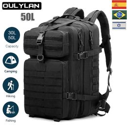 Outdoor Bags 30L50L Military Tactical Backpack 900D Nylon Waterproof Rucksacks Army Sports Camping Hiking Trekking Hunting Bag y231114