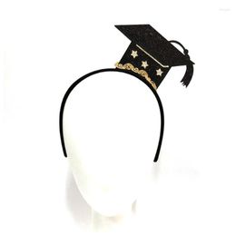 Hair Accessories M2EA Celebration Graduation Hat Decor Shape Hoop Live Broadcast Holder Christmas Sequins Headwear For Students