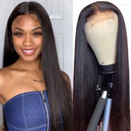 Karizma 4X4 Lace Closure Wig Human Hair Wigs For Black Women Peruvian Straight Remy 10-26 Inch