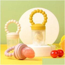 Pacifier Holders Clips Baby Fruit Feeder Sile Mesh Bag Food Grade And Vegetable Nursing Toddler Teething Toys 231109 Drop Delivery Kid Dhwb5