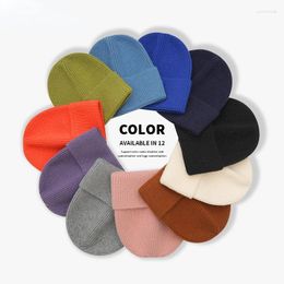 Berets Winter Hats For Men Woman Beanies Knitted Solid Cute Warm Hat Girls Autumn Female Beanie Caps Warmer Ladies Casual Cap