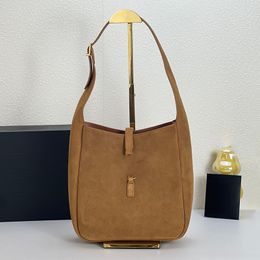 Suede Nubuck LE Shoulder Bags Underarm Shopping Hobo Handbags Bucket Vintage Crossbody Bag Women Handbag Purse Large Capacity Adjustable strap