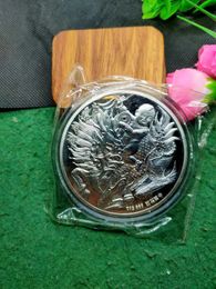 Arts and Crafts Chinese Shanghai Mint 5 oz kylin bring son silver Commemorative Medallion