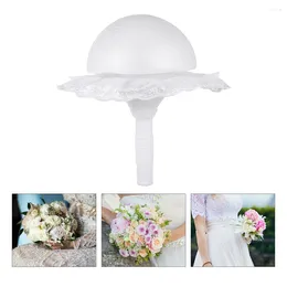 Decorative Flowers Foam Hemisphere Bouquet Holders Wedding Supply Bridal Bouquets Handle Artificial DIY Holding