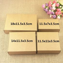 Jewelry Boxes 50pcs/lot Kraft Paper Gift Packing Boxes Blank Soap Box Jewelry/ Wedding/Party /Candy/carft/accessories Storage Box 231115