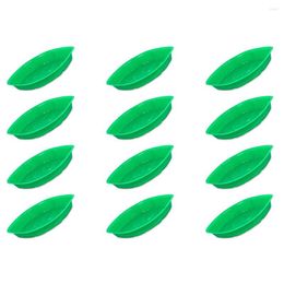 Plates 12 Pieces Palm Leaf Reusable Snack Tray Container Tableware Cookies Chips Plate For Bar Jungle Island Party