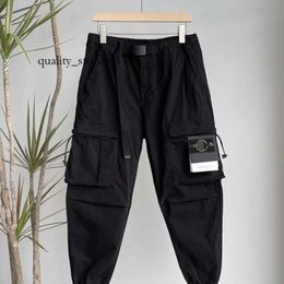 2023 Version Stones Island Badge Spring Summer New Belt Cargo Pants High Street Casual Leggings Trend Ye Tidal Flow 978