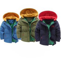 Down Coat New Boys Thickened Hooded Detachable Down Jacket Boys' White Duck Down Clothes Kids Warm Quilted Casual Outdoor Coats J231115