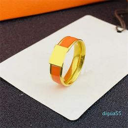 gold ring jewelry rings nail ring wedding engagement for women mens home red enamel color opening titanium steel