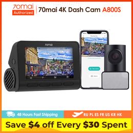 70mai 4K Dash Cam A800S 2023 New 3840X2160 Resolution 140FOV 4K Car DVR Support Rear Cam Built-in GPS ADAS 24h Parking Monitor