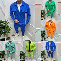 2023 Autumn Winter Fashion Tracksuit Men Casual Sweatsuit Solid Colour Long Sleeve Jacket And Pants Two Piece Set Plus Size S-3XL Clothing