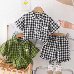 Clothing Sets Boys Clothes Summer Children Cotton Shirts Shorts 2pcs Wedding Suit For Baby 1 To 5 Years Kids Birthday Party Outfits 2023