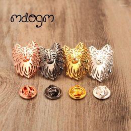 Brooches Pins Mdogm 2023 Chihuahua Dog Animal And Suit Cute Funny Metal Small Father Collar Badges Gift For Male Men B035 Roya22