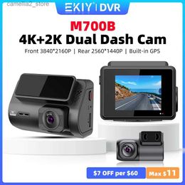 car dvr EKIY M700B 4K Dash Cam Built-in GPS 2160P 140FOV Camera Car Dashcam DVR Recorder 24H Parking Monitor WiFi APP 2K Auto Rear Cam Q231115