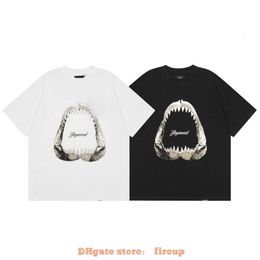 Designer Fashion Clothing Mens Tees Tshirt Represents 23ss New Shark Teeth Print High Street Br Short Sleeve Unisex Round Neck T-shirt