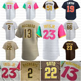 Juan Soto 23 Fernando Tatis Jr. Custom Baseball Jerseys Manny Hado Tony Gwynn Wil Myers Yu Darvish Jake Cronenworth Xander Bogaerts