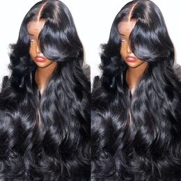 Synthetic s 13x6 Body Wave Lace Front Full Human Hair For Women Pre Plucked 13x4 30 34 Inch Hd Loose 360 Frontal 231114