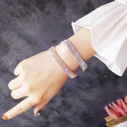 Link Bracelets Multi Layer Tennis Bracelet Lady Lovely Romantic Rhinestone Sparkling Crystal Classic Valentine's Day Gift
