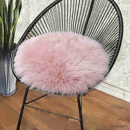 Carpet Imitation plush cushion floor mat pink round carpet decoration carpet for living room bedroom sofa cushion