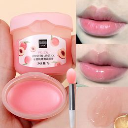 Lip Gloss Honey Peach Lasting Moisturising Hydrating Anti-Cracked Care Repair Lines Transparent Jelly Lips Mask Makeup