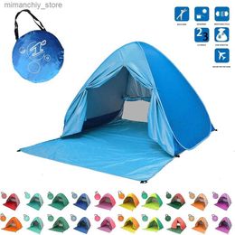 Tents and Shelters Beach Tent 165*150*110cm Pop-up Automatic Opening Anti-ultraviot Full Shade Tent Family Ultralight Folding Tent Travel Camping Q231117