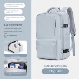 Wodoodporny podróż plecak duża pojemność lekka wielofunkcyjna walizka plecak laptopa iPad Buty