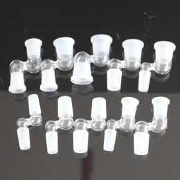 In Stock 90 Degree Glass Drop Down adapter Smoking Accessories Female Male 14mm 18mm To 14mm 18mm Female Male fast shipping ZZ