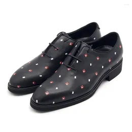 Dress Shoes Fashion Pointed Toe Classics Oxford Casual Loafers Genuine Leather Handmade Lace Up Formal Men