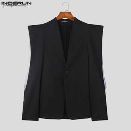 Men's Jackets Men Blazer Solid Lapel Long Sle One Button Streetwear Irregular Suits Men Hollow Out 2023 Fashion Thin Coats S-5XLL231116