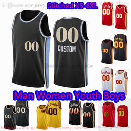 Custom S-6XL New Basketball 11 Trae Young Jersey Stitched 5 Dejounte Murray 1 Jalen Johnson 13 Bogdan Bogdanovic 17 Onyeka Okongwu Patty Mills Saddiq Bey Gueye Jerseys