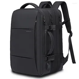 School Bags Expandable USB Bag Large Capacity 17.3 Laptop Waterproof Fashion Backpack Travel Men's Business