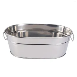 Dinnerware Sets Condiment Containers Galvanized Metal Tub Oval Bucket Tinplate Serving Snack Drink Tubs Parties Mini Pail Beverage Seafood