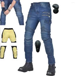 Motorcycle Apparel Men Women Riding Pants Reinforce With Aramid Protection Lining Biker Jeans CE Armour Pads Motocross Racing Trousers