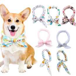 Dog Collars Summer Cooling Collar Pet Ice Scarf Cute Print Bandana Heatstroke Adjustable Accessories