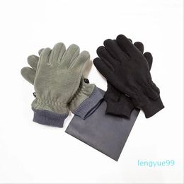 Fashion winter Five Fingers Gloves Polar fleece outdoor Female touch screen rabbit hair warm skin For Men and Women