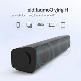 Freeshipping Desktop Computer Speaker Wired Soundbar Stereo USB Powered Mini Soundbar Speakers for PC Cell Phone Tablets Laptop Project Vrts