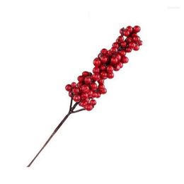 Decorative Flowers 20Pcs Artificial Red Berries Easter Shrub Branches With Autumn Christmas Picks Branch