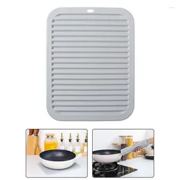 Table Mats 1PC Silicone Kitchen Faucet Mat Foldable Sink Sponge Drain Rack Splash Catcher Bathroom Countertop Protector