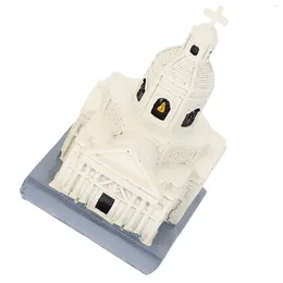 Garden Decorations Unique Resin Decor Craft Cathedral Modeling Chic Church Delicate Ornament Home Nativity