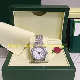 17 Color Mens With Box Papers Watch Men's 41mm 126334 White Dial Fluted Bezel Diamond 126333 Stainless Steel Bracelet 126303 18K Yellow Gold Automatic Watches