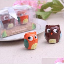 Party Favour Cute Ceramic Owl Always Love You Salt And Pepper Christmas Gifts Baptism Birthday Souvenirs For Guest Za1249 Drop Delive Dhier