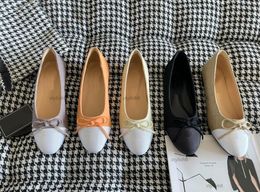 Designer Luxury Dance Shoes Fashion Ballet Flat Shoe Lambskin Cap Toe Women Loafers
