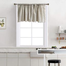 Curtain 1 Panel Short Tier Drapes For Kitchen Dinning Room Bathroom Bedroom Living Window Home Decor Small Cafe