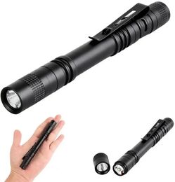 Outdoor Gadgets Mini Handy Pocket Lamp Portable Pen Light LED Flashlight With Clip Work lanterna Powerful Torches Nursing 231115