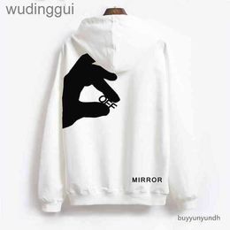 Off White Hoodies Sweatshirts Luxury Designer Mens Fashion Finger Print Brand Hooded Sweatshirt Oversize Luxurious FBYU