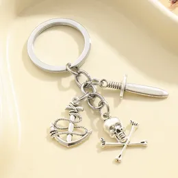 Keychains 20pcs Skull & Anchor Dagger Charm Keychain