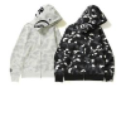 A Bathing A Ape PONR Camo Shark Full Zip-Up Hoodie